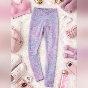 Lululemon Speckled Purple And White Wunder Leggings Size 8